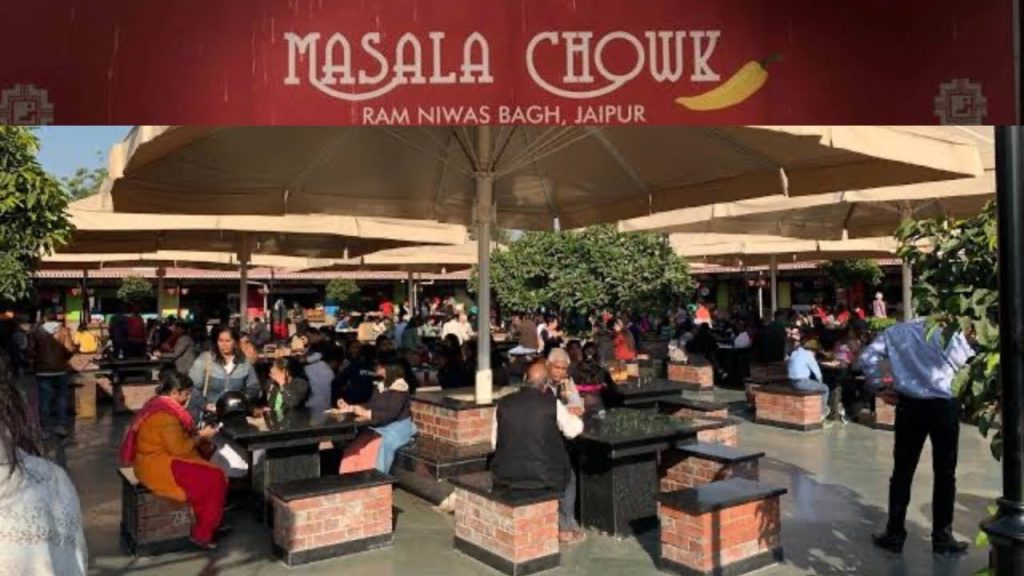 Masala Chowk street food court Jaipur night