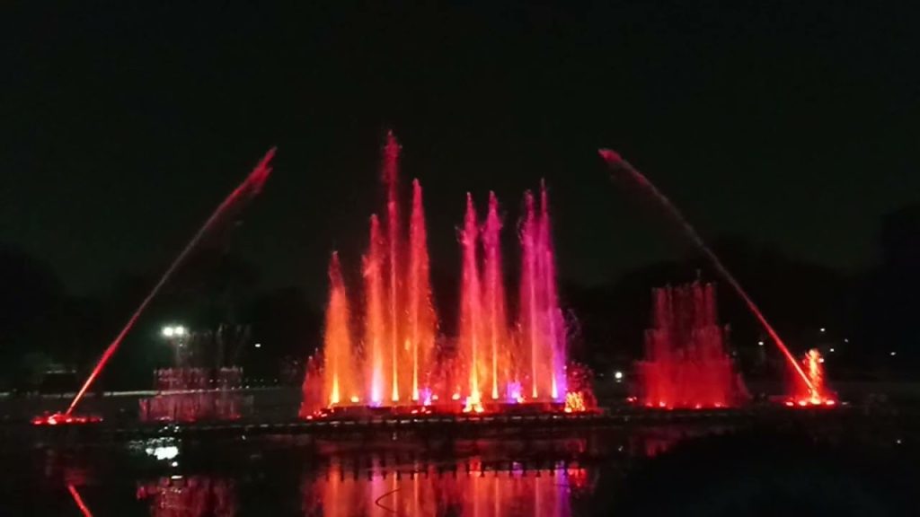 Musical fountain show Jawahar Circle Jaipur night